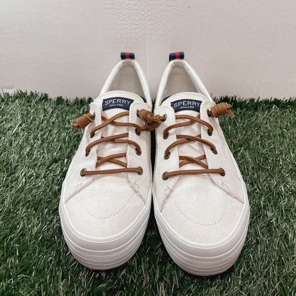 Sperry Women’s Crest Vibe Triple Platform Sneakers (White) - Picture 2 of 7